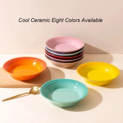 New Arrival Colorful Dog Dish Ceramic Anti-spill Ceramic Cat Water Bowls Dinner Drinking Pet Bowl Plate