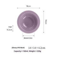 Aesthetic Ceramic Pet Bowl - Instagram Style Pastel Colors with Guarded Rim, Anti-Black Chin Design for Cats & Small Dogs