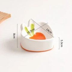 Ceramic Pet Bowl, Elevated Cat Food Dish with Non-Slip Base for Neck Relief, Anti-Spill Water Bowl for Cats and Small Dogs