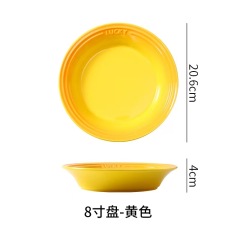 Colorful Dog Dish Ceramic Anti-spill Ceramic Cat Water Bowls Dinner Drinking Pet Bowl Plate