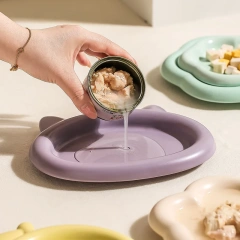 Factory Custom Wholesale Popular Cute Ceramic Pet Puppy Plate Bowl Cat Dog Food Feeding Bowl Kitten Cat Food Ceramic Bowl Plate