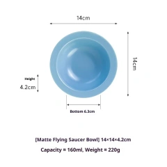 Aesthetic Ceramic Pet Bowl - Instagram Style Pastel Colors with Guarded Rim, Anti-Black Chin Design for Cats & Small Dogs