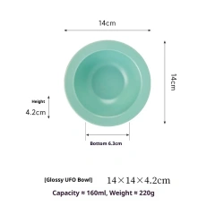 Aesthetic Ceramic Pet Bowl - Instagram Style Pastel Colors with Guarded Rim, Anti-Black Chin Design for Cats & Small Dogs