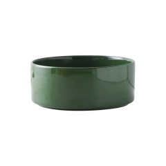 Pet Cat Dog Ceramic Food Bowl With Raised Wooden Frame Multiple Colors Pet Feeder Ceramic Bowl
