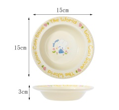 Cute Creative Cartoon Border Flying Saucer Ceramic Cat and Dog Bowl