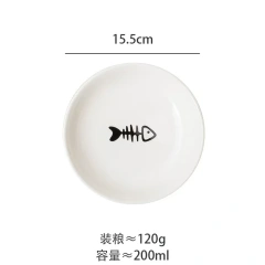 1pcs Creative Cervical Protection Pet Supplies Cat Bowl Ceramic Cat Bowl Food Dog Drinking Water Food