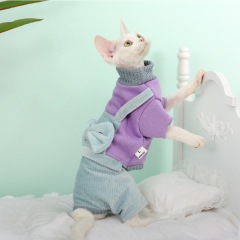 High Quality Cat Solid Christmas Winter Warm Eco-friendly Cute Velvet Vest Clothes for Cat Apparel