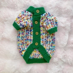 Autumn and winter new sweater butterfly yarn comfortable knitted pet clothes dog cat cardigan
