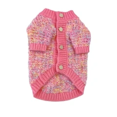 Autumn and winter new sweater butterfly yarn comfortable knitted pet clothes dog cat cardigan