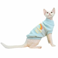 Wholesale Winter Cat Sweater Thick Needle Warm Elastic Cartoon Print Pet Coats