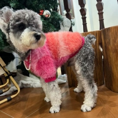 Autumn and Winter Warm Pet Sweater Plush Knitted Cardigan Cat Schnauzer Teddy Coat Dog Clothes for Small Dogs