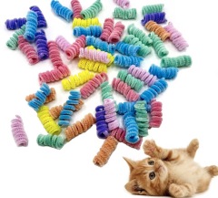 Pet Cat Self Hi Toy Macaron Color Plush Spring Teasing Toy Cat Toys