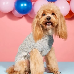 Soft Autumn Winter Dog's Sweater Jumper Luxury Knitted Puppy Sweaters Pullover Sweatshirt for Small Medium Dogs Knitwear Blue