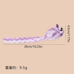 Cat Chewing Plush Toy Simulated Mouse Squeaky Cute Interactive Kitten Toy Bite