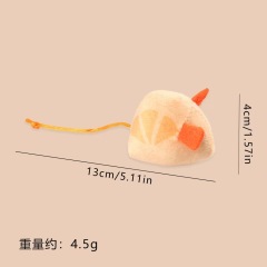 Cat Chewing Plush Toy Simulated Mouse Squeaky Cute Interactive Kitten Toy Bite