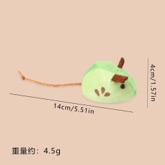 Cat Chewing Plush Toy Simulated Mouse Squeaky Cute Interactive Kitten Toy Bite
