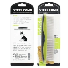 Stainless Steel Needle Comb for Pet Grooming, Dog and Cat Hair Remover, Knot Untying Comb, Flea Comb, Pet Supplies