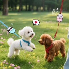 1PCS Dog Leash Warning Patches - Interactive Hook & Loop Dog/Cat Alert Tags for "No Touch", "No Feed" Messages