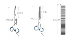 Dog Stainless Steel Grooming Shear Kit Pet Left Handed Straight Scissors Set for Dog
