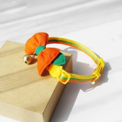 Cat bow collar to prevent suffocation