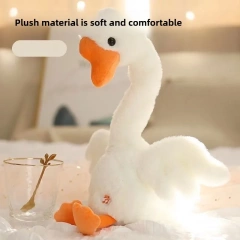 Silly Big White Goose Plush Toy Can Dance The Funny Duck Can Sing Dance PranksToy Great Toy Gift for Children's Birthdays