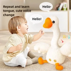 Silly Big White Goose Plush Toy Can Dance The Funny Duck Can Sing Dance PranksToy Great Toy Gift for Children's Birthdays