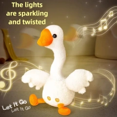 Silly Big White Goose Plush Toy Can Dance The Funny Duck Can Sing Dance PranksToy Great Toy Gift for Children's Birthdays