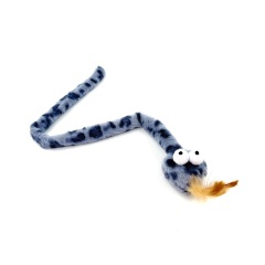 Crinkly paper leopard snake cat toy contains catnip