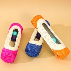 High Quality Eco-Friendly Sisal Scratching Cat Toy Simplicity Style with Interactive Balls for Pet Movement & Exercise