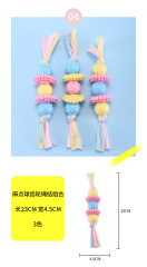 Pet TPR Candy Color Combination Knot Toy