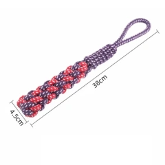 Dog Rope Chew Toy Durable Cotton Braided Rope Puppy Kitten Teeth Cleaning Toys Outdoor Training Pet Supplies