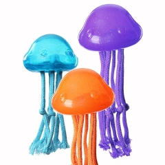 Wholesale TPR Pet Toy Colorful Octopus & Jellyfish Design Ideal for Fetch and Tug-of-War