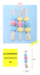 Pet TPR Candy Color Combination Knot Toy