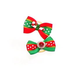 Adjustable Neckband Cat and Dog Grooming Accessories Pet Supplies Christmas Holiday Pet Cat Dog Collar Bow Tie