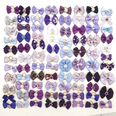 100pcs Dog Grooming Bows Handmade Small Dog Hair Bows Rubber Bands Dog Accessories Pet Supplies