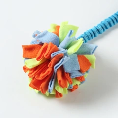 Wholesale Custom Pet Dog Chew Toys Medium Large Durable Eco Friendly Interactive TPR Hidden Food Ring Bungee Pet Dog Tug Toys