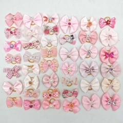 100pcs Dog Grooming Bows Handmade Small Dog Hair Bows Rubber Bands Dog Accessories Pet Supplies