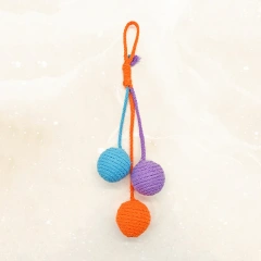 Resistant Chew Toys Can Be Suspended Cat Teasing Toys Cotton Rope Ball Toy Nontoxic Durable Interactive Cog Toy Pet Accessories