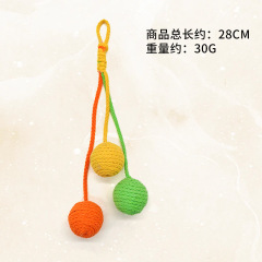 Resistant Chew Toys Can Be Suspended Cat Teasing Toys Cotton Rope Ball Toy