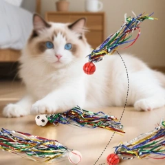 3pcs Cat Chew Toy Bouncy Ball Interactive Bite-resistant Kitten Toy Self-indulgent Training Teeth Cleaning Cat Toy Supplies