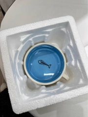 New Design Ceramic Large Diameter Anti-Knock Fashion Eco Friendly Cat Rice Bowl Pet Dog Ceramic Food Water Food Bowl With Handle