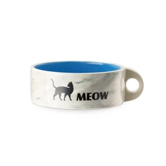 New Design Ceramic Large Diameter Anti-Knock Fashion Eco Friendly Cat Rice Bowl Pet Dog Ceramic Food Water Food Bowl With Handle