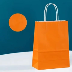 Classic Kraft Paper Gift Candy Bag Colored Hand-Held Paper Bags Wedding Party Decoration Colorful Shopping Food Bread Handbag