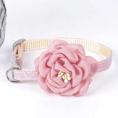 New Buckle Pet Cat Collar with 3D Flower Soft Healthy Cats Collar Adjustable Safe Puppy Pet Collar Pet Decorative