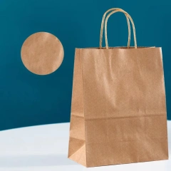 Classic Kraft Paper Gift Candy Bag Colored Hand-Held Paper Bags Wedding Party Decoration Colorful Shopping Food Bread Handbag
