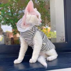 Summer pure cotton striped vest