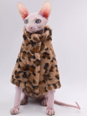 Hairless Cat Clothes Winter Two-layers Warm Thick Cat Apparel for Sphynx Cats