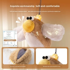 Nervous Cat Shaking Golden Bird Electric Plush Sound Eco-friendly Bite-Resistant USB Charging Cute Cat Toy Wholesale