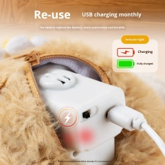 Nervous Cat Shaking Golden Bird Electric Plush Sound Eco-friendly Bite-Resistant USB Charging Cute Cat Toy Wholesale
