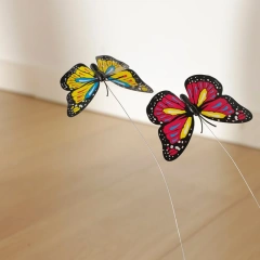 Cat Teaser Toy Simulation Plastic Electric Interactive Kitten Toy Funny Cat Stick Rotating Pig Butterfly Cat Toy Accessories